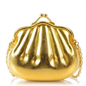 Gucci metal GG monogram kisslock Minaudiere